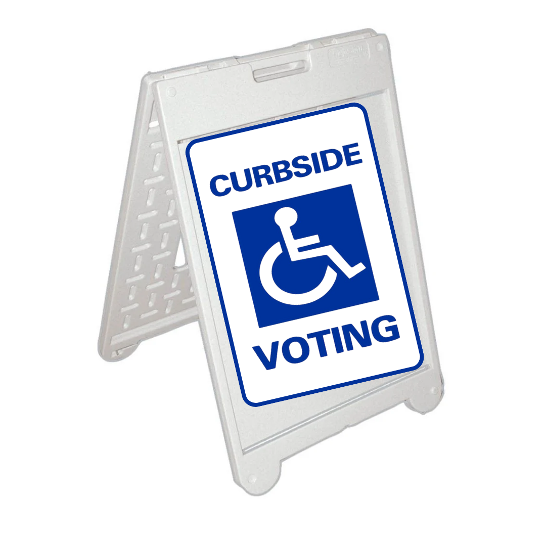 CURBSIDE VOTING Medium A-Frame Sign (SG-103C)