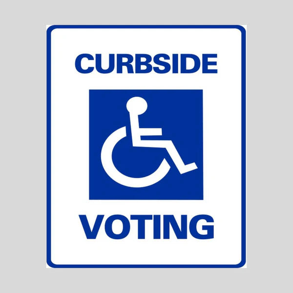 CURBSIDE VOTING Weightable Base Sign (SG-103H)