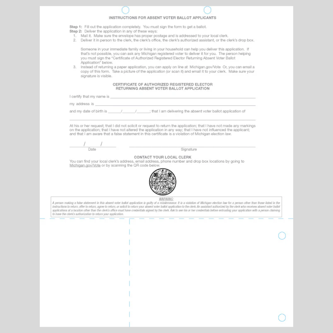 Application To Vote QVF - Dual (FM-132)