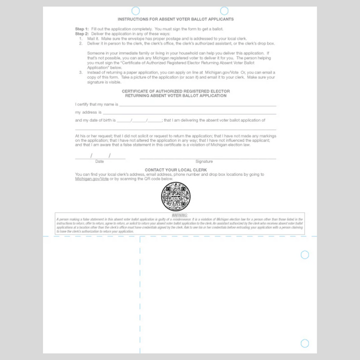 Application To Vote QVF - Dual (FM-132)