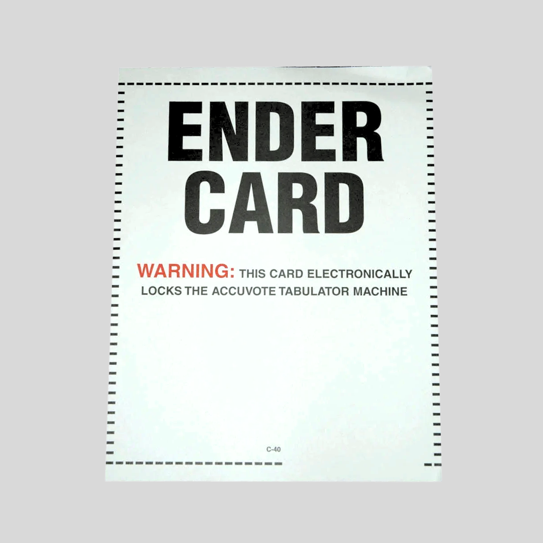 Ender Card for AccuVote® ACV-C40