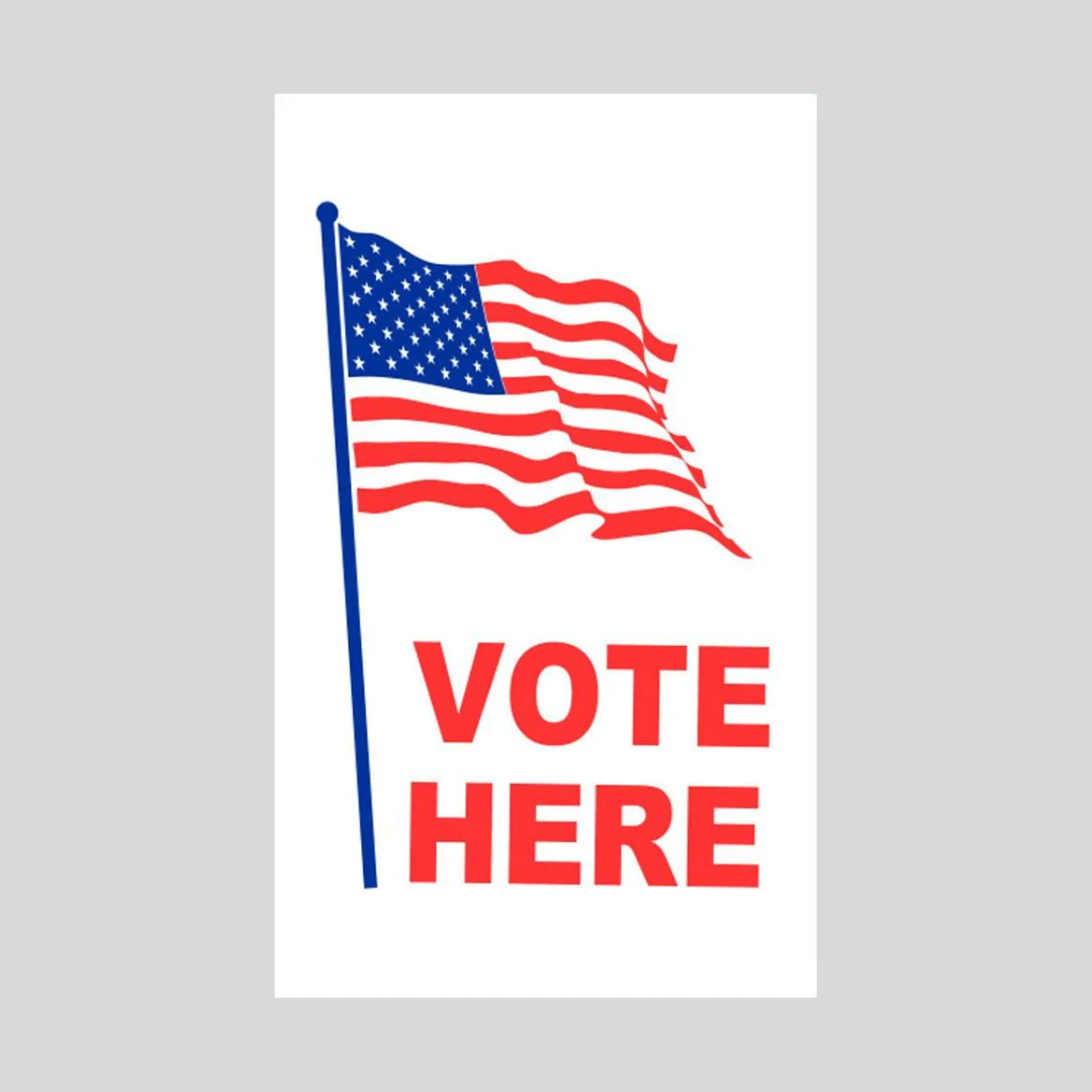 VOTE HERE DOUBLE-SIDED Metal Sign SG-201A2