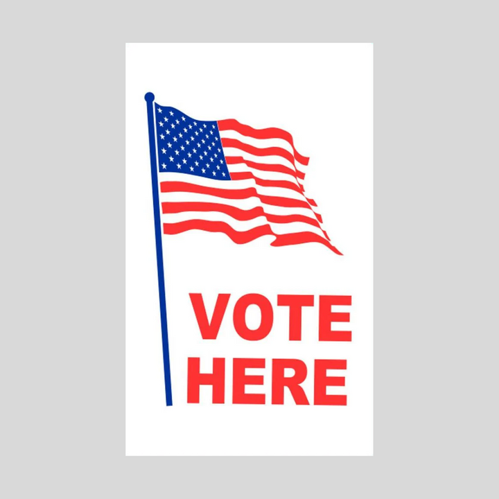 VOTE HERE Double-Sided Metal A-Fame Sign (SG-201A2)