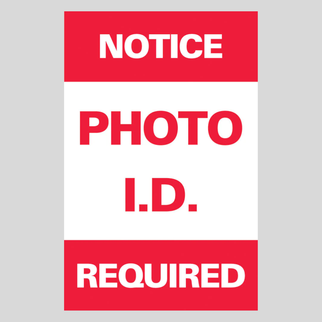 AVISO FOTO ID. REQUERIDO SG-301E