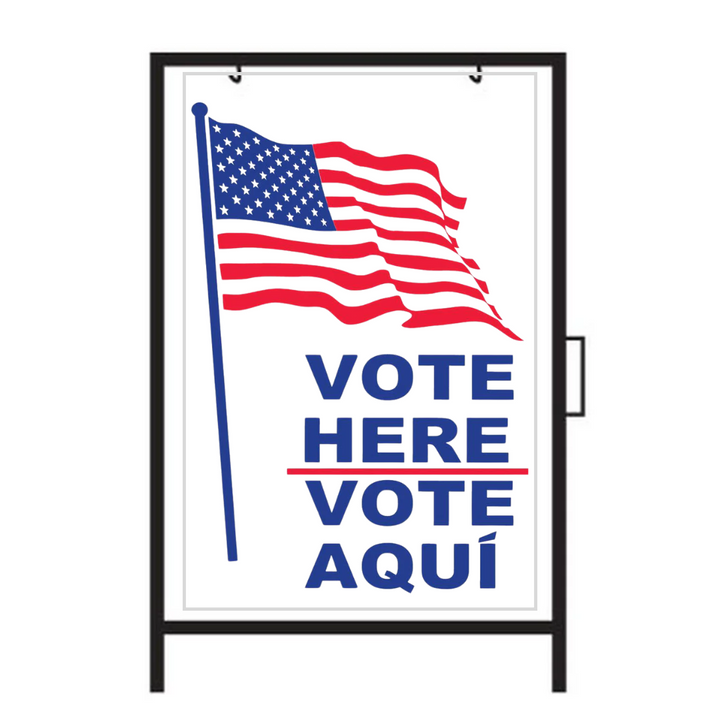 VOTE HERE/VOTE AQUI Metal A-Frame Sign (SG-203A)
