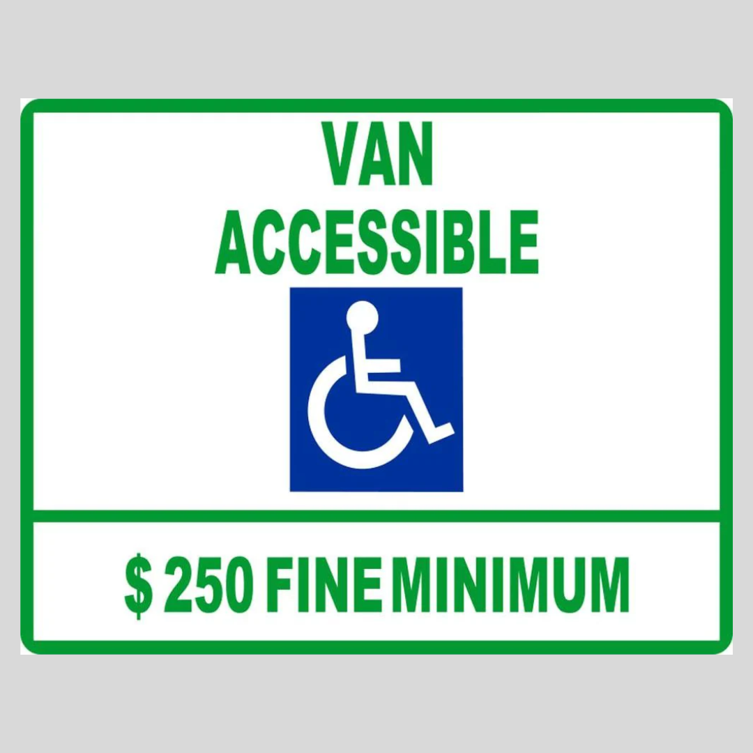 Van Accesible $ 250 Multa Mínimo SG-105D