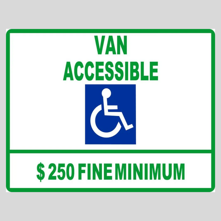 Van Accesible $ 250 Multa Mínimo SG-105D