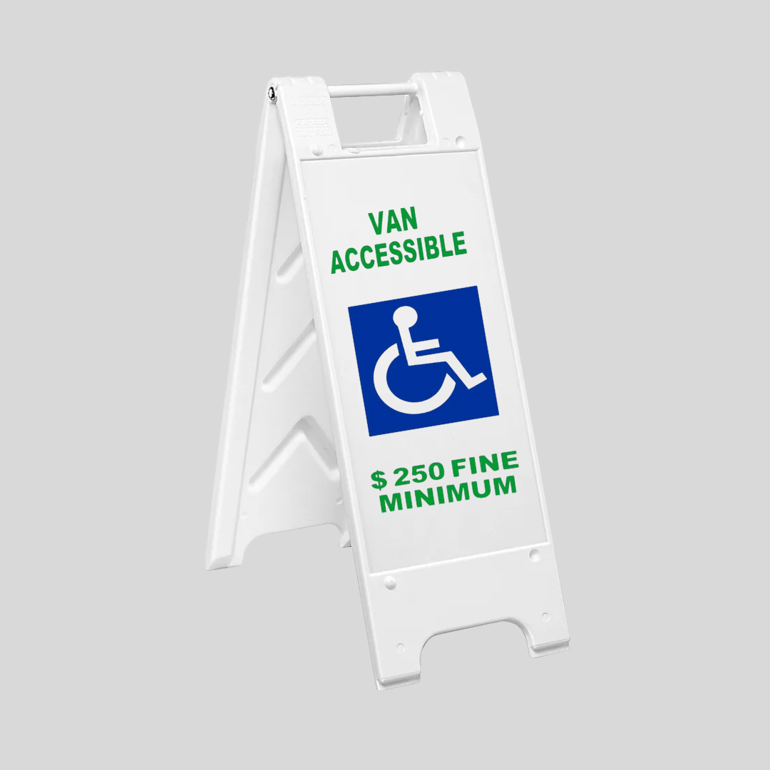 VAN ACCESSIBLE $250 FINE MINIMUM Slim Sign (SG-105E)