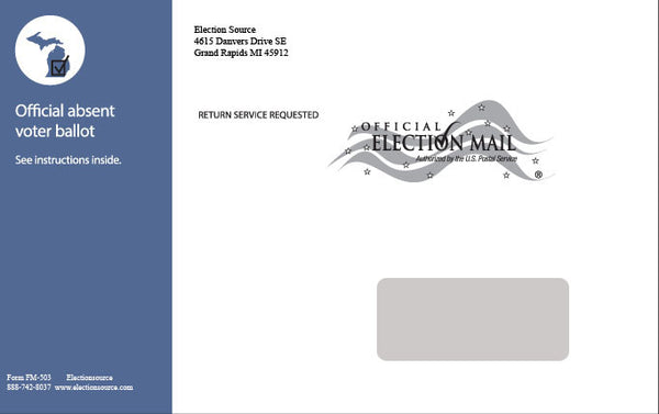 Absent Voter Outgoing Envelope