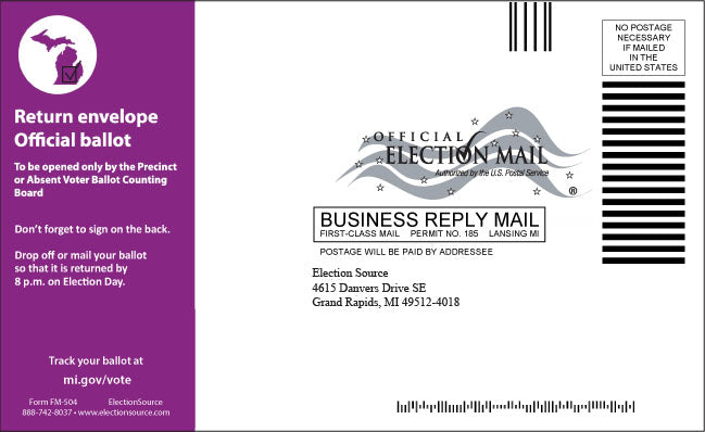 Absent Voter Return Envelope