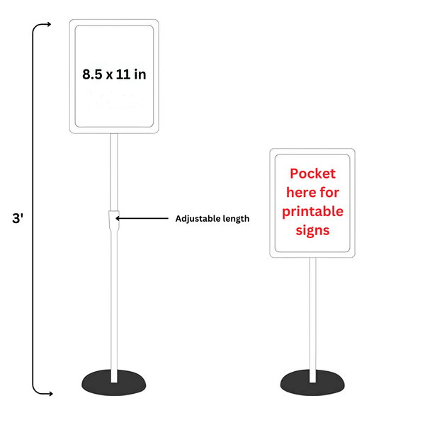 Vinyl Pocket Tabletop Sign SG-560