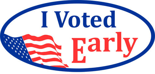 " I Voted Early"  Stickers PS-116