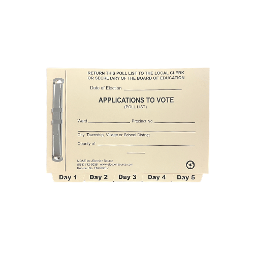 Early Voting Application to Vote Binder (FM-902EV)