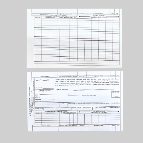 QVF Master Card with Voter History (FM-125 QVF)