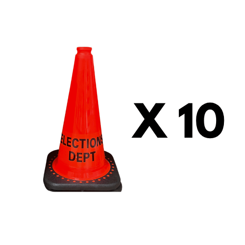12" Elections Dept. Traffic Cone 10 PACK (CC-105-10)