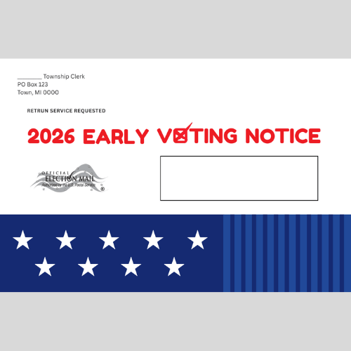Early Voting Notice Imprinted Postcards EZ-DATA QUOTE (FM-Custom EV Postcard)
