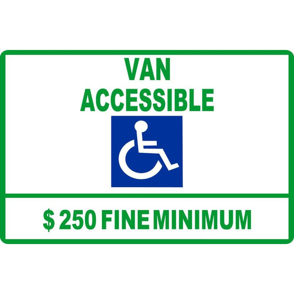 Van Accessible $250 Fine Minimum SG-105D2