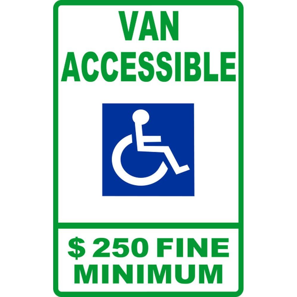 Van Accessible $250 Fine Minimum SG-105H2