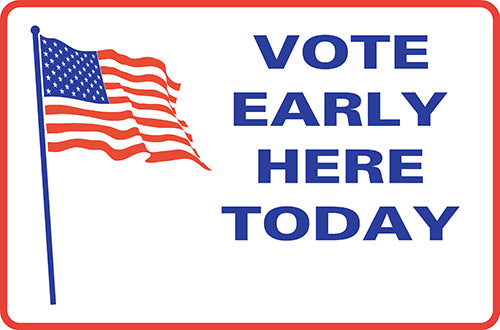 VOTE HERE EARLY TODAY H-Stake Sign (SG-113D2)