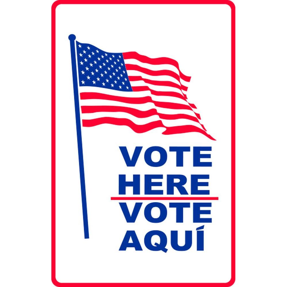 Vote Here-Vote Aqui American Flag SG-203H2