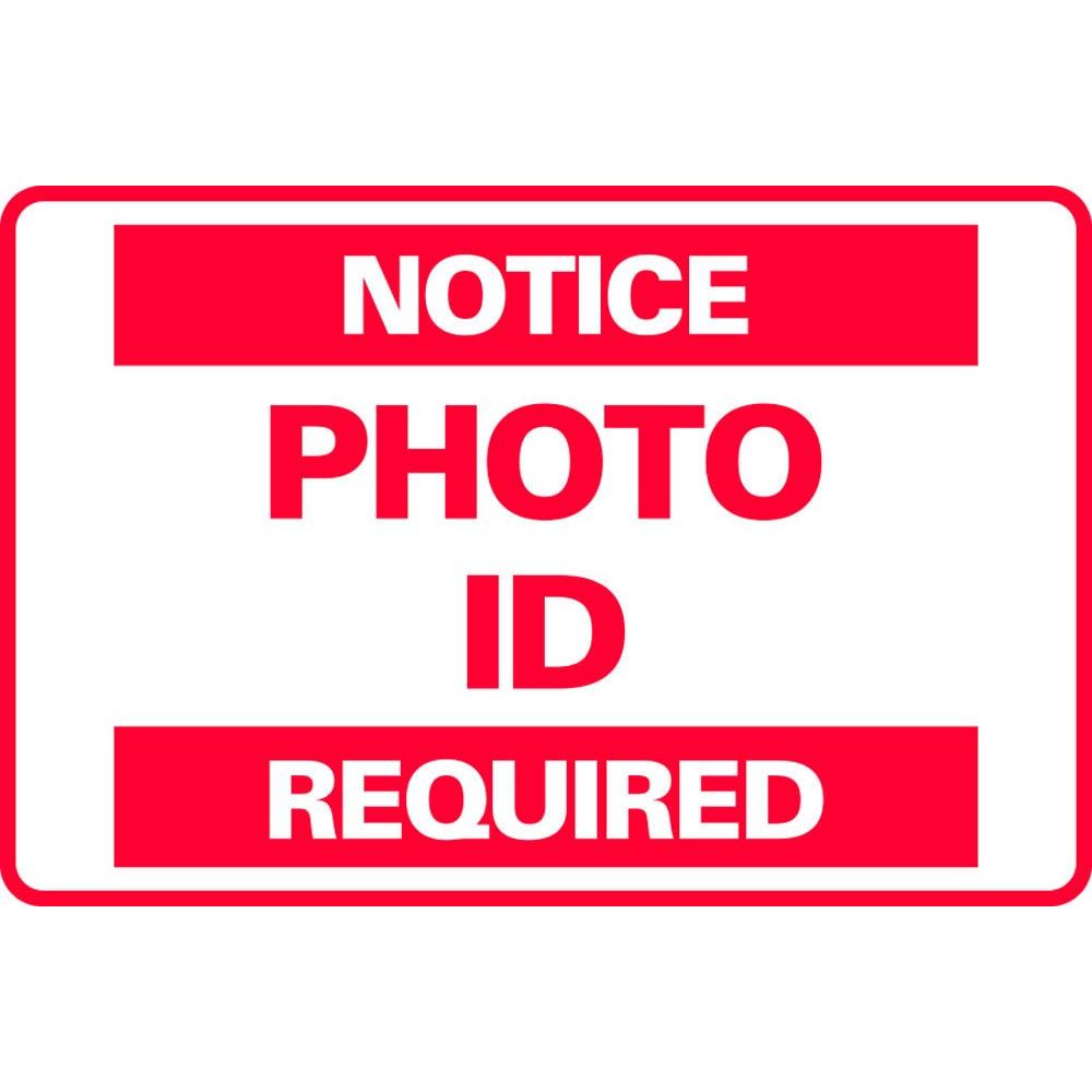 NOTICE PHOTO I.D. REQUIRED SG-301D2