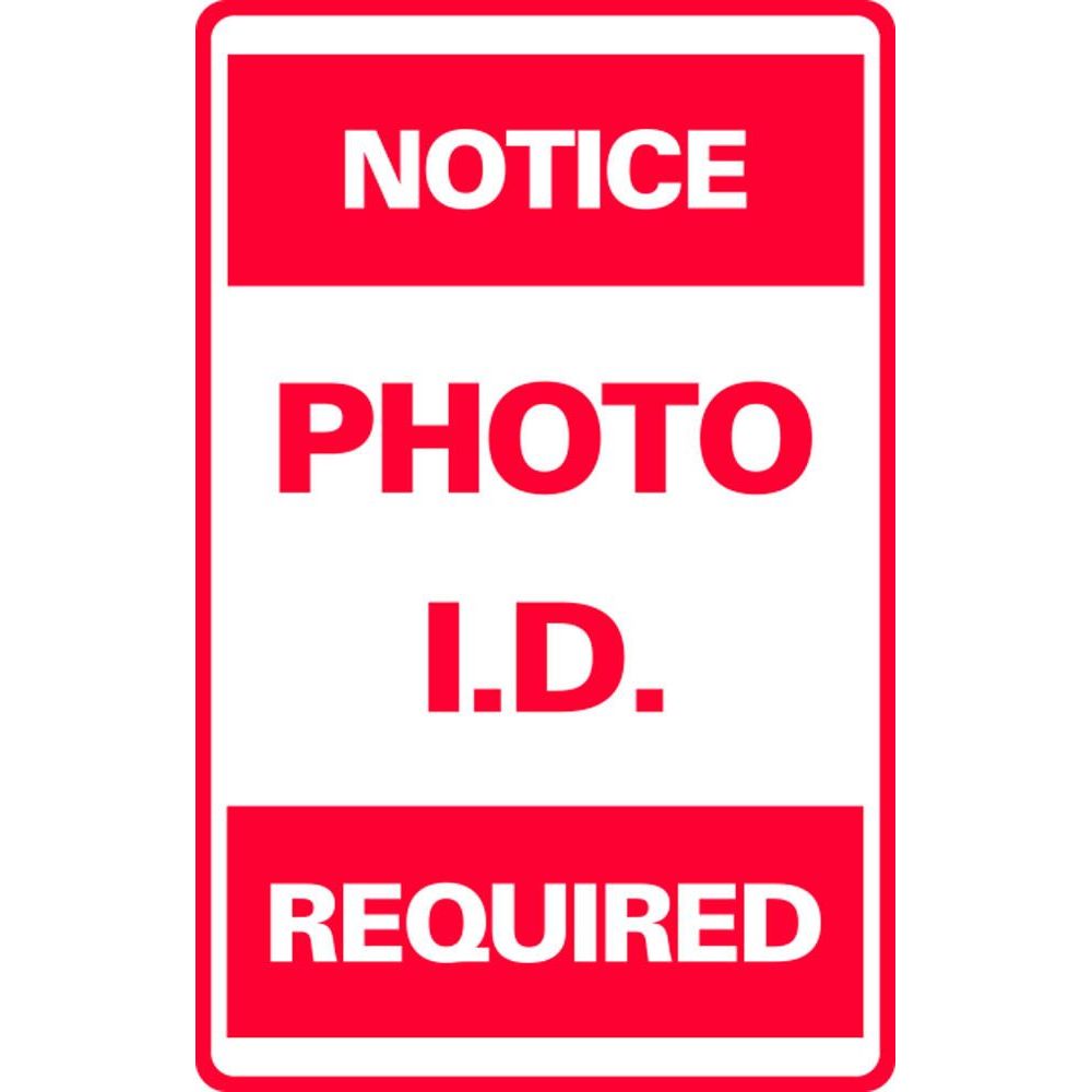 NOTICE PHOTO I.D. REQUIRED SG-301H2