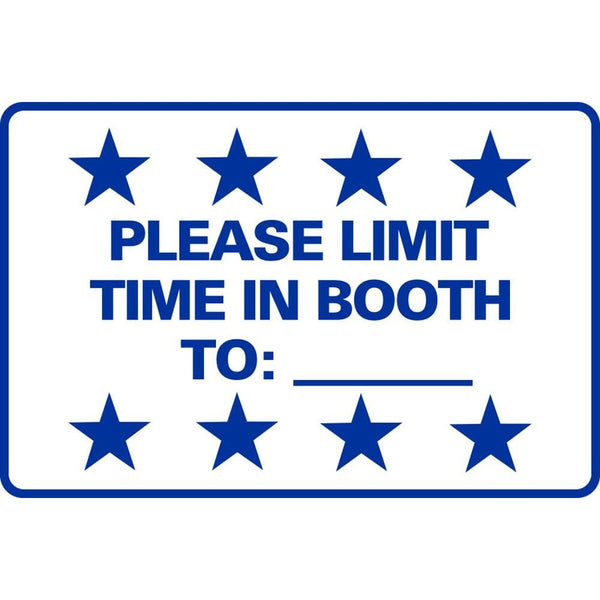 PLEASE LIMIT TIME IN BOOTH TO:___ SG-306D2