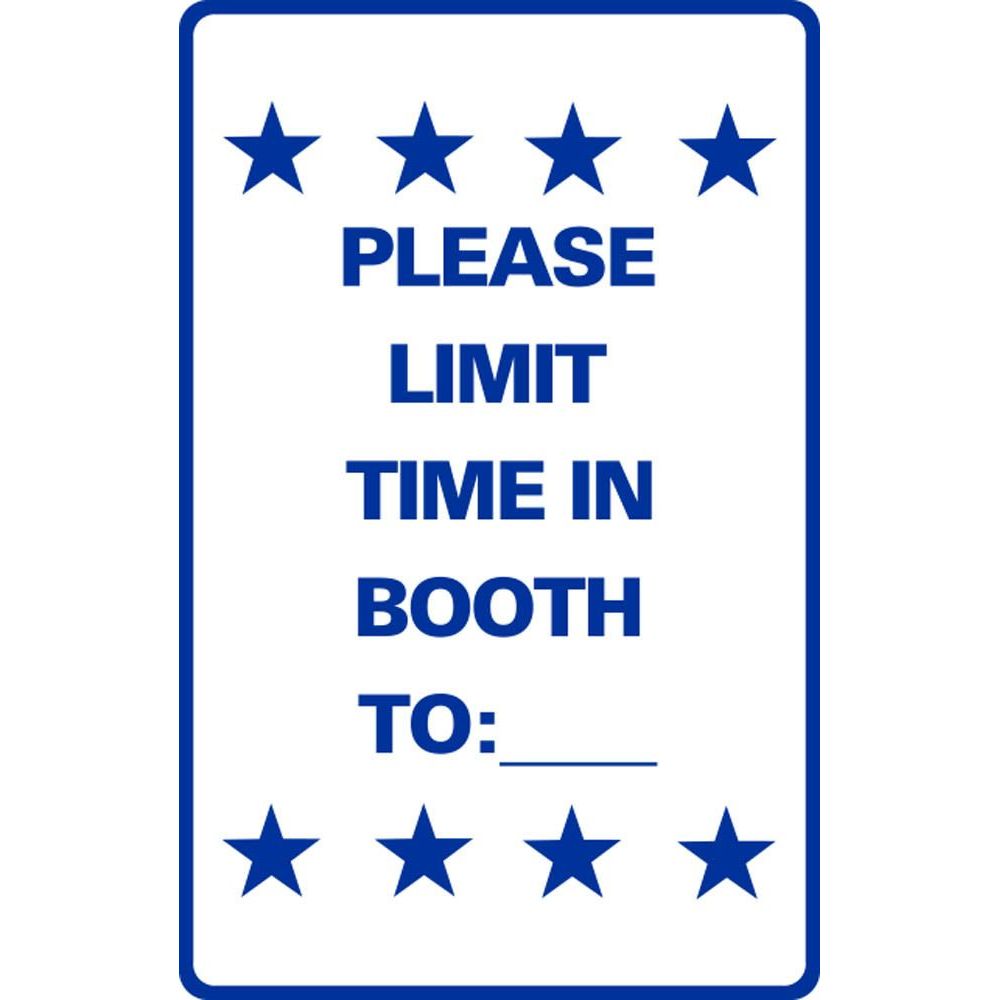 PLEASE LIMIT TIME IN BOOTH TO:___ SG-306H2