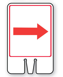 RED ARROW DOUBLE-SIDED Cone Topper Sign (SG-322I2)