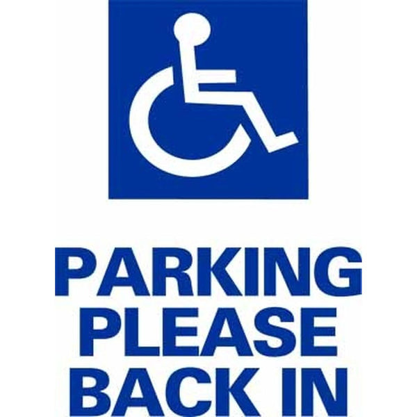 Parking Please Back In DOUBLE SIDED SG-107A2