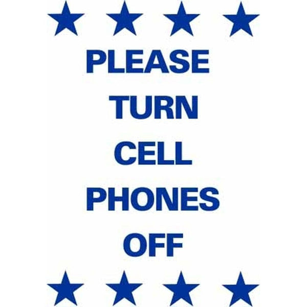 Please Turn Cell Phones Off DOUBLE-SIDED SG-219A2