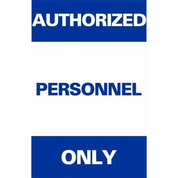 AUTHORIZED PERSONNEL ONLY DOUBLE SIDED SG-302A2