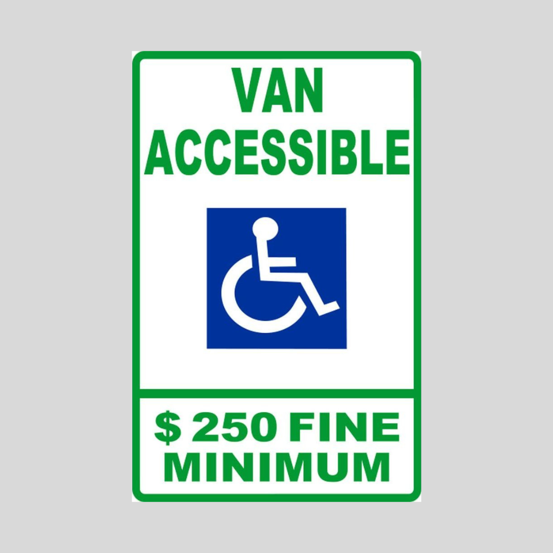 Van accesible $ 250 de multa como mínimo SG-105H