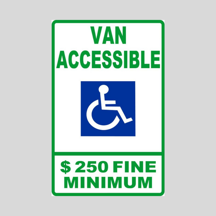 Van accesible $ 250 de multa como mínimo SG-105H