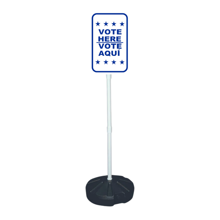VOTE HERE/VOTE AQUI STAR Weightable Base Sign (SG-205H)
