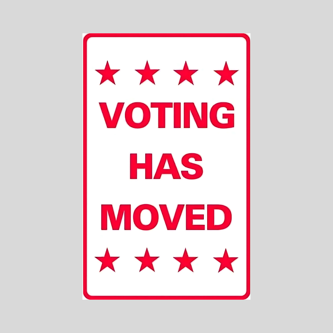 VOTING HAS MOVED Weightable Base Sign (SG-206H)