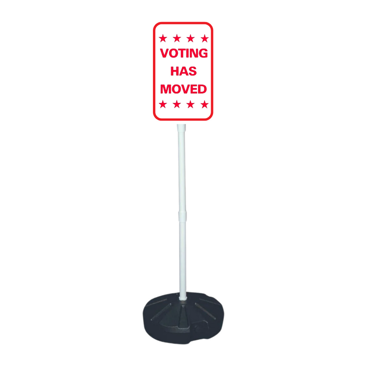 VOTING HAS MOVED Weightable Base Sign (SG-206H)