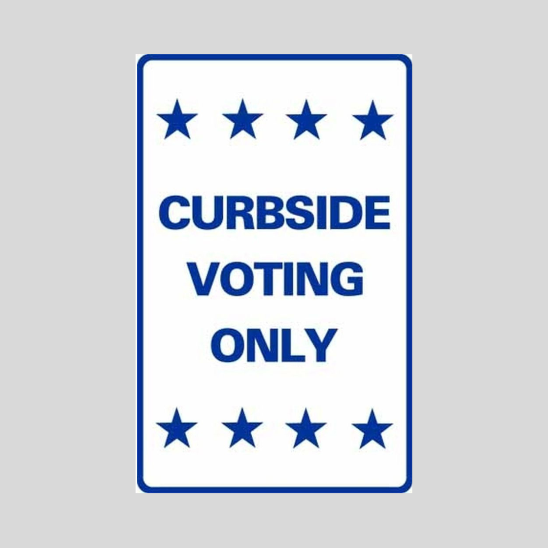 CURBSIDE VOTING ONLY Medium Wall Sign (SG-207H2)