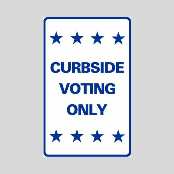 CURBSIDE VOTING ONLY Weightable Base Sign (SG-207H)