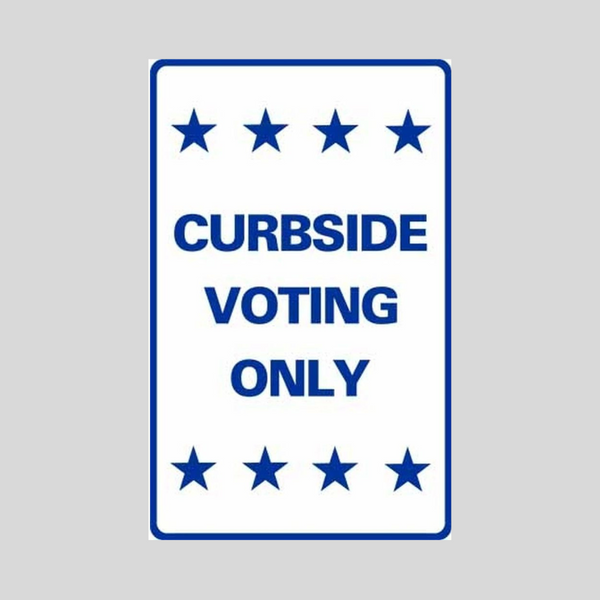 CURBSIDE VOTING ONLY Wall Sign SG-207H2