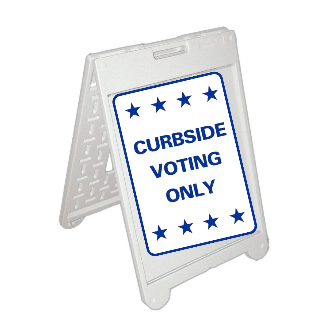 CURBSIDE VOTING ONLY Medium A-frame Sign (SG-207C)