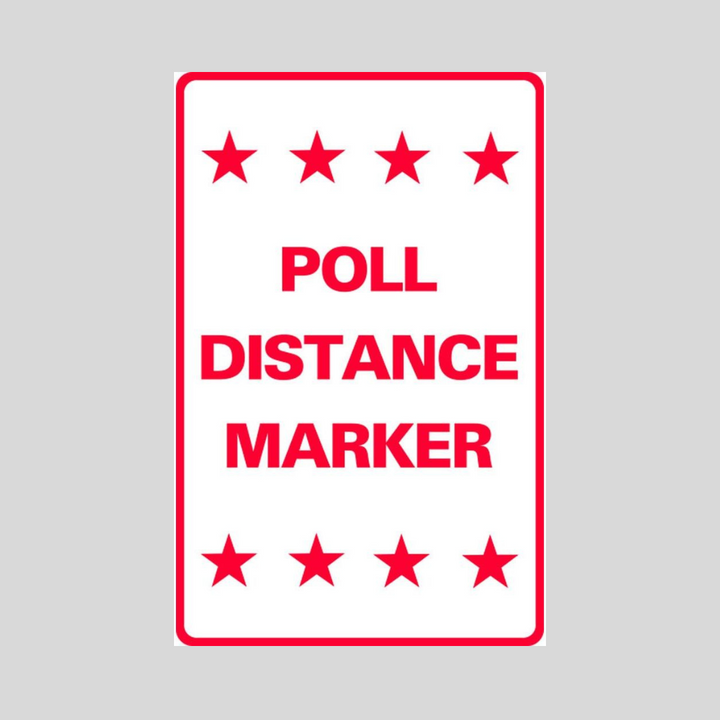 POLL DISTANCE MARKER Weightable Base Sign (SG-212H)