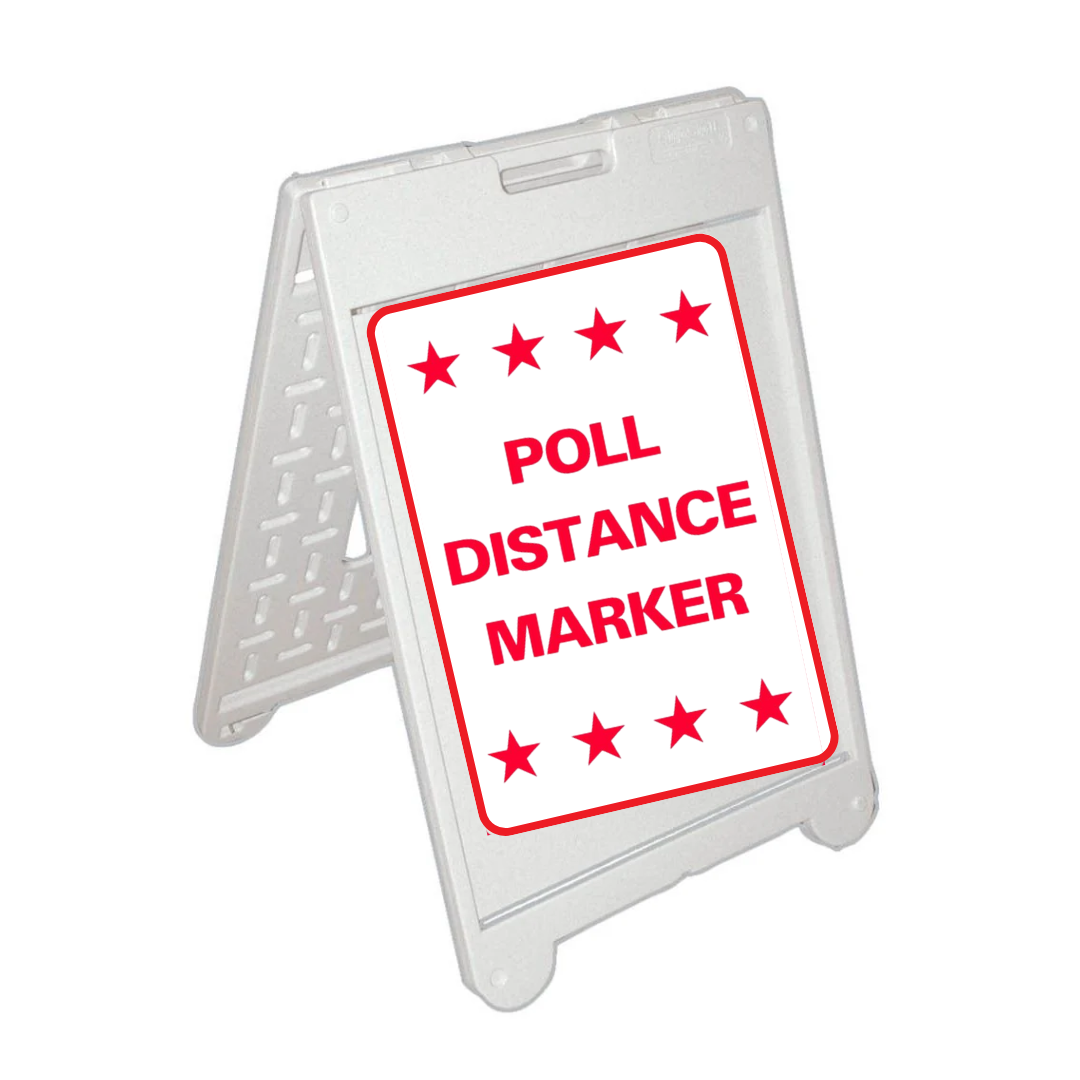 POLL DISTANCE MARKER Medium A-Frame Sign (SG-212C)