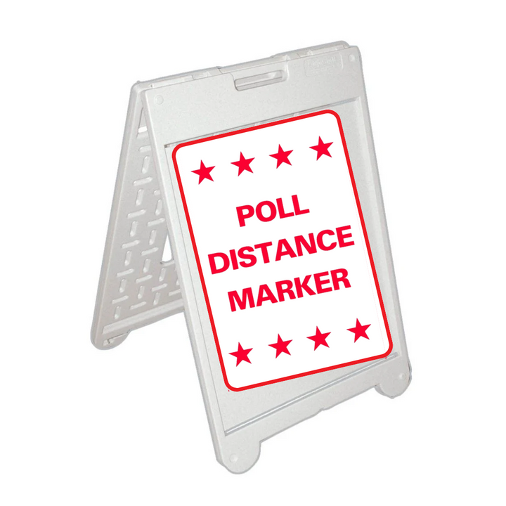 POLL DISTANCE MARKER Medium A-Frame Sign (SG-212C)