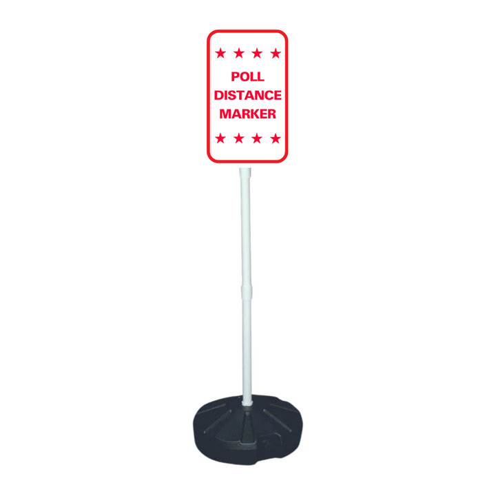 POLL DISTANCE MARKER Weightable Base Sign (SG-212H)
