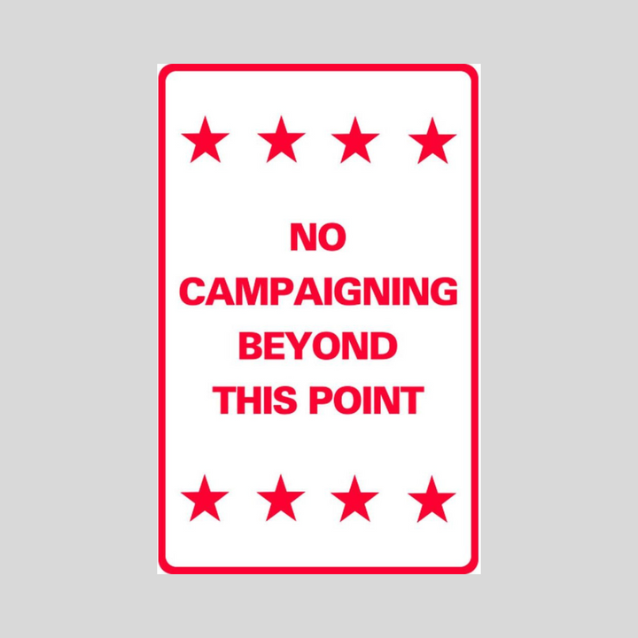 No hacer campaña más allá de este punto SG-214H