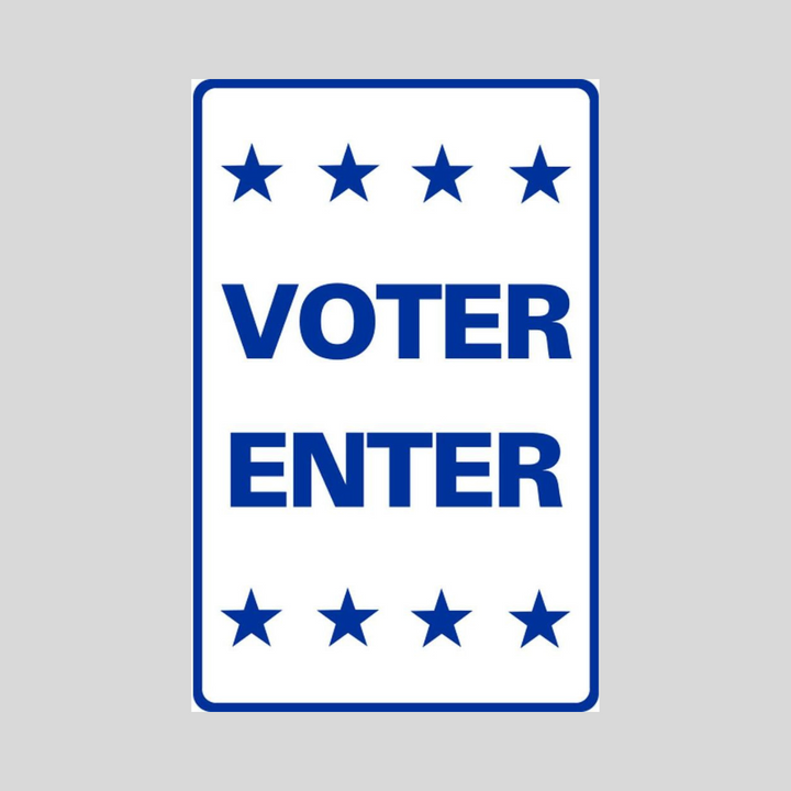 VOTER ENTER Weightable Base Sign (SG-215H)