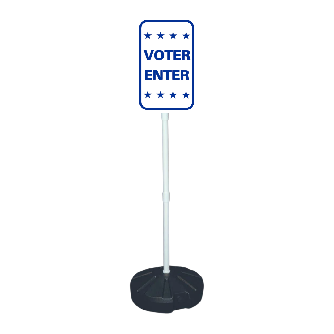VOTER ENTER Weightable Base Sign (SG-215H)