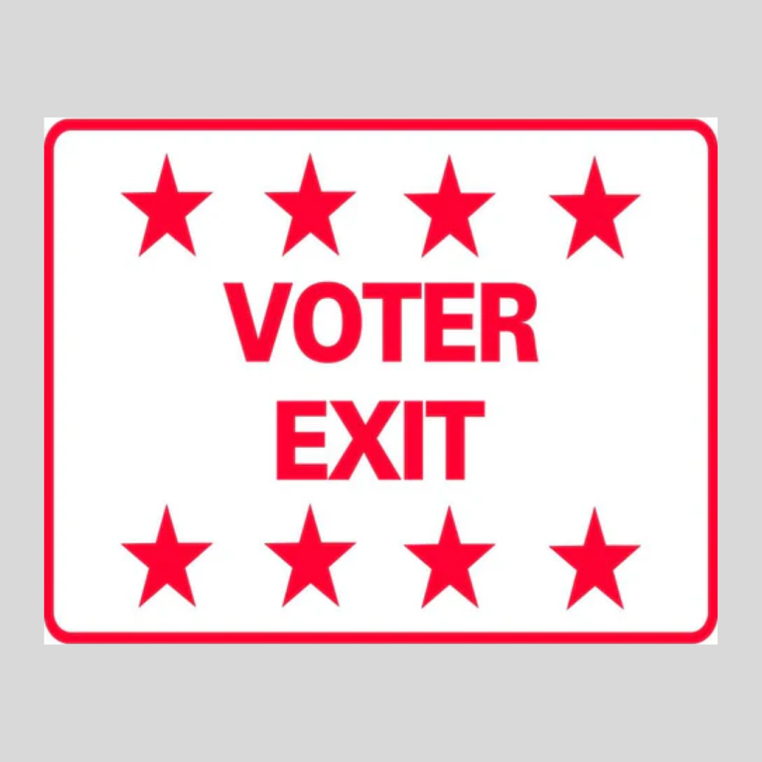 VOTER EXIT H-Stake Sign (SG-216D2)