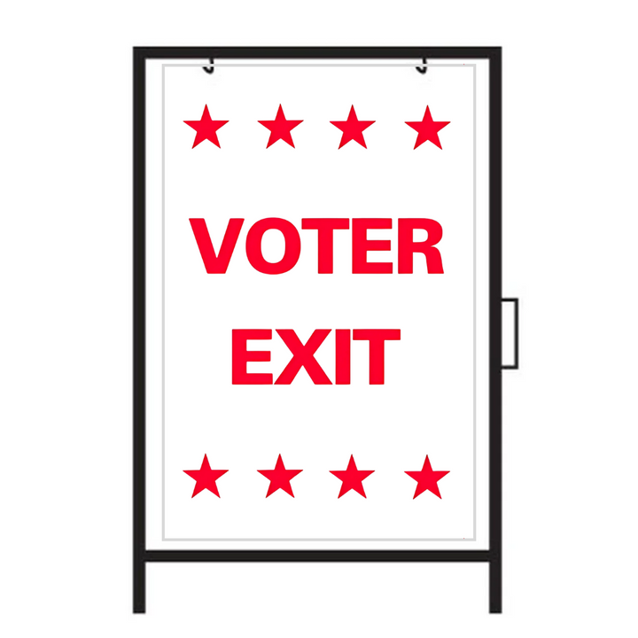 VOTER EXIT Metal A-Frame Sign (SG-216A)